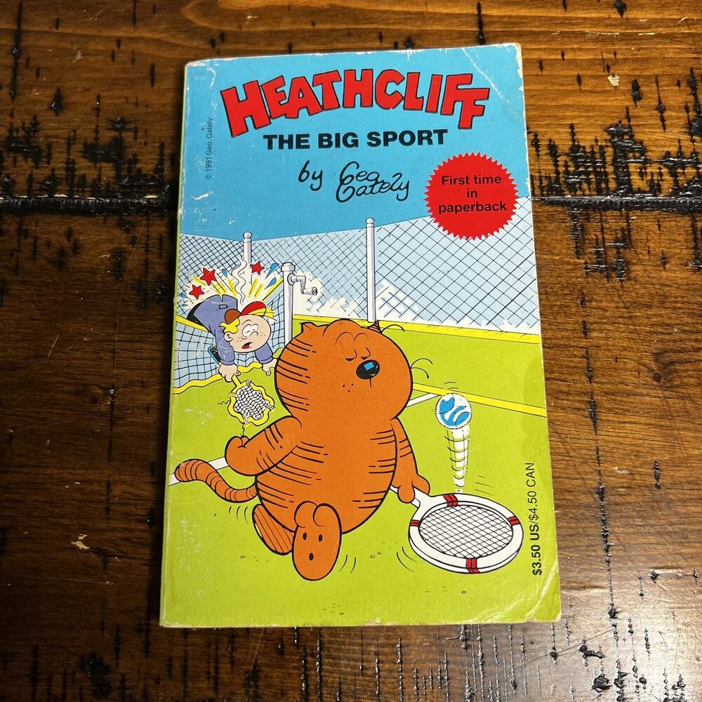 Vintage! Heathcliff The Big Sport First Time in Paperback Book February 1991 WOW